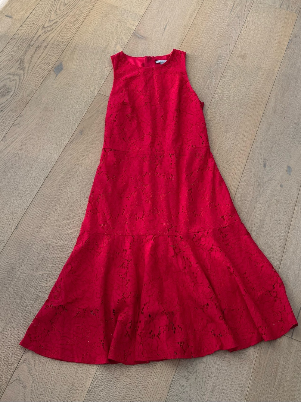 H&M Red Sleeveless Mermaid Lace Dress Size 6